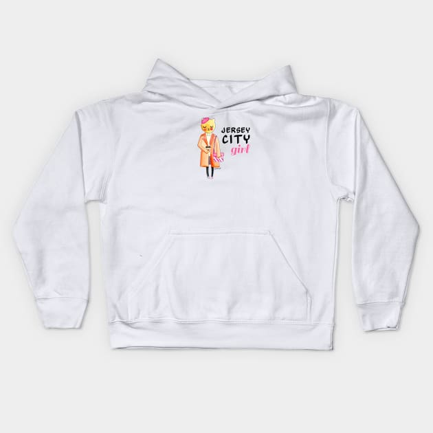 Jersey City Girl Kids Hoodie by Lady Lucas